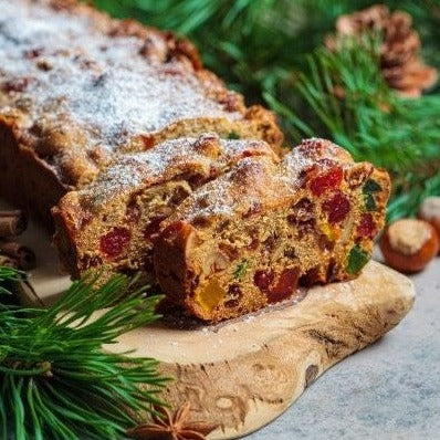 fruit cake, mixed peel, cherries