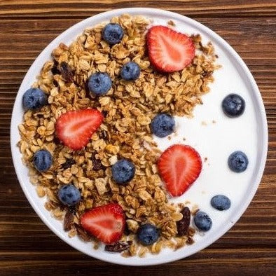 malted wheat flakes, granola