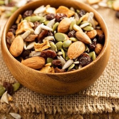 sunflower seeds, pumpkin seeds, trail mix