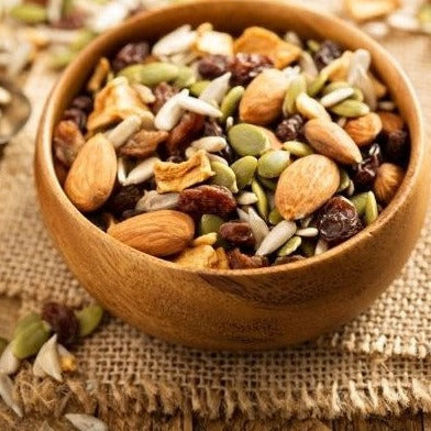 trail mix, coconut, pumpkin seeds, sunflower